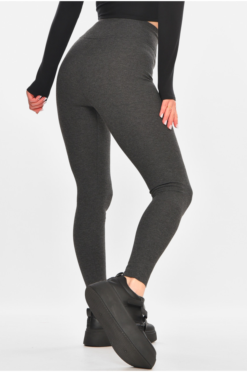 Лосини жіночі однотонні графітового кольору 9608 212424