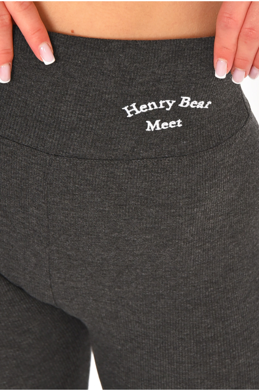 Лосини жіночі однотонні графітового кольору 9608 212424