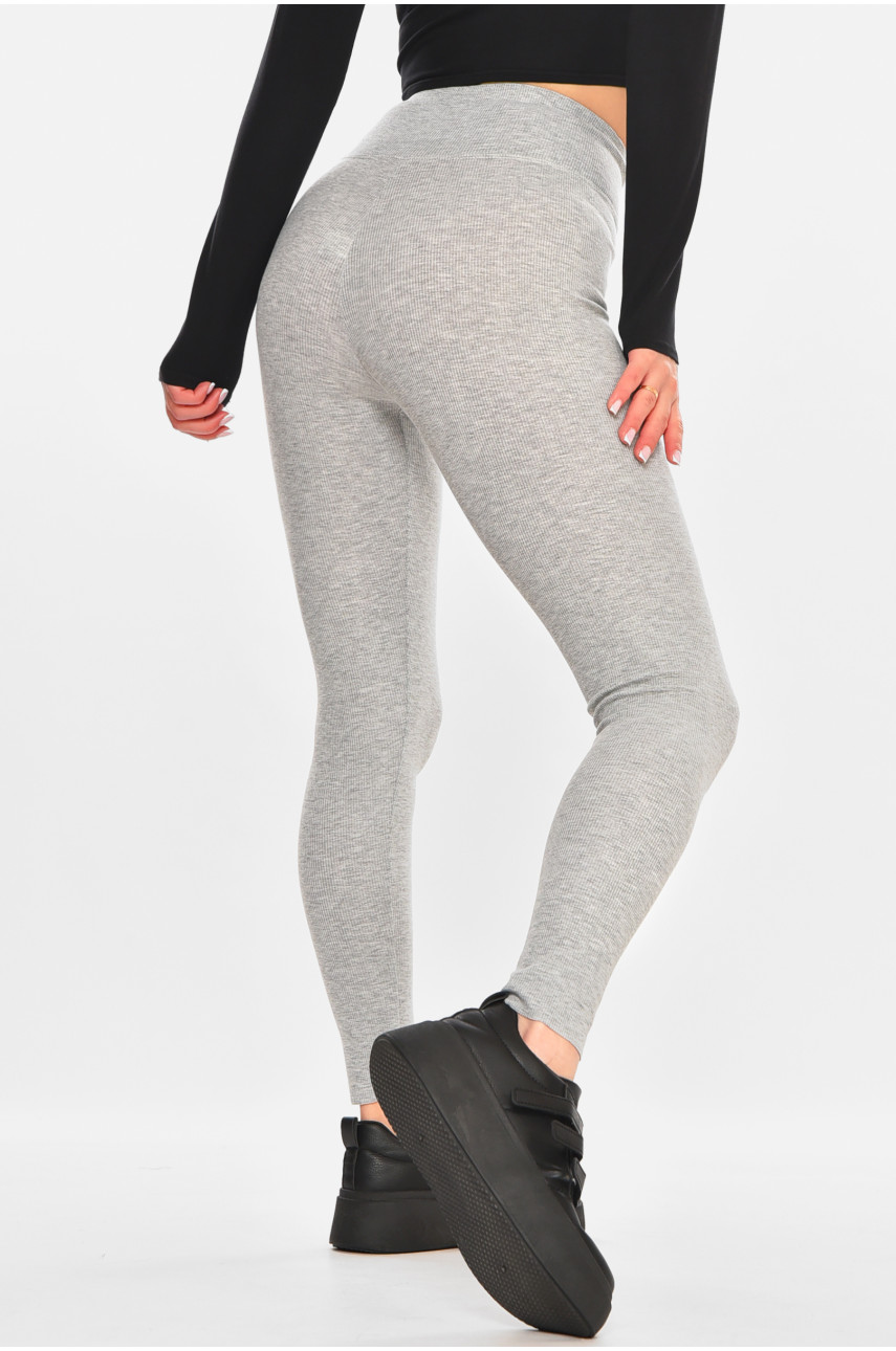 Лосини жіночі однотонні сірого кольору 9608 212426