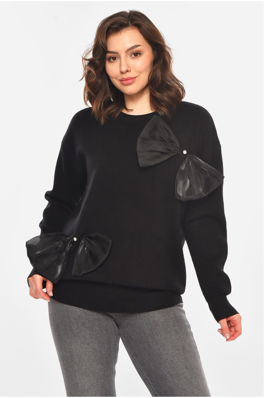 Туника женская однотонная черного цвета 76227 212435