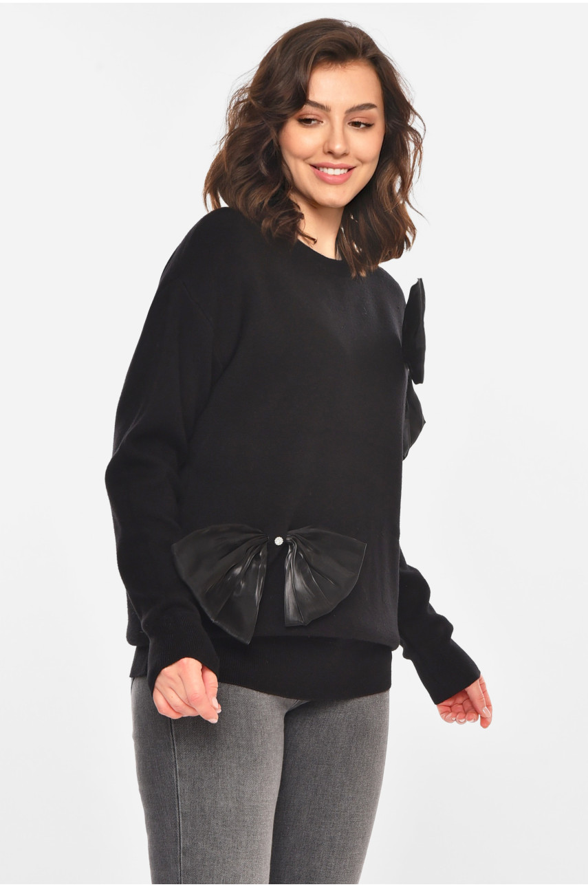 Туника женская однотонная черного цвета 76227 212435