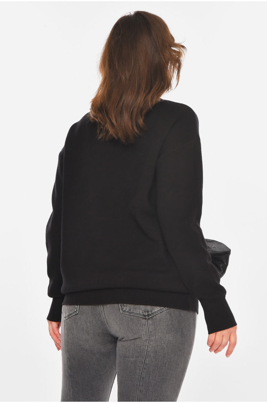 Туника женская однотонная черного цвета 76227 212435