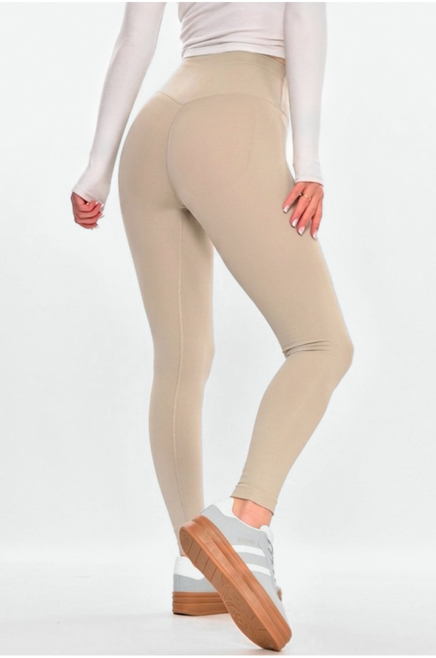 Лосини жіночі однотонні бежевого кольору 828 212441