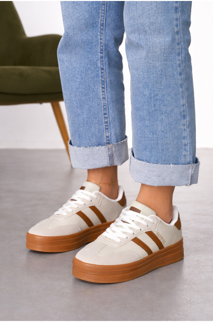 Кросівки жіночі сірого кольору 1046-6 212474