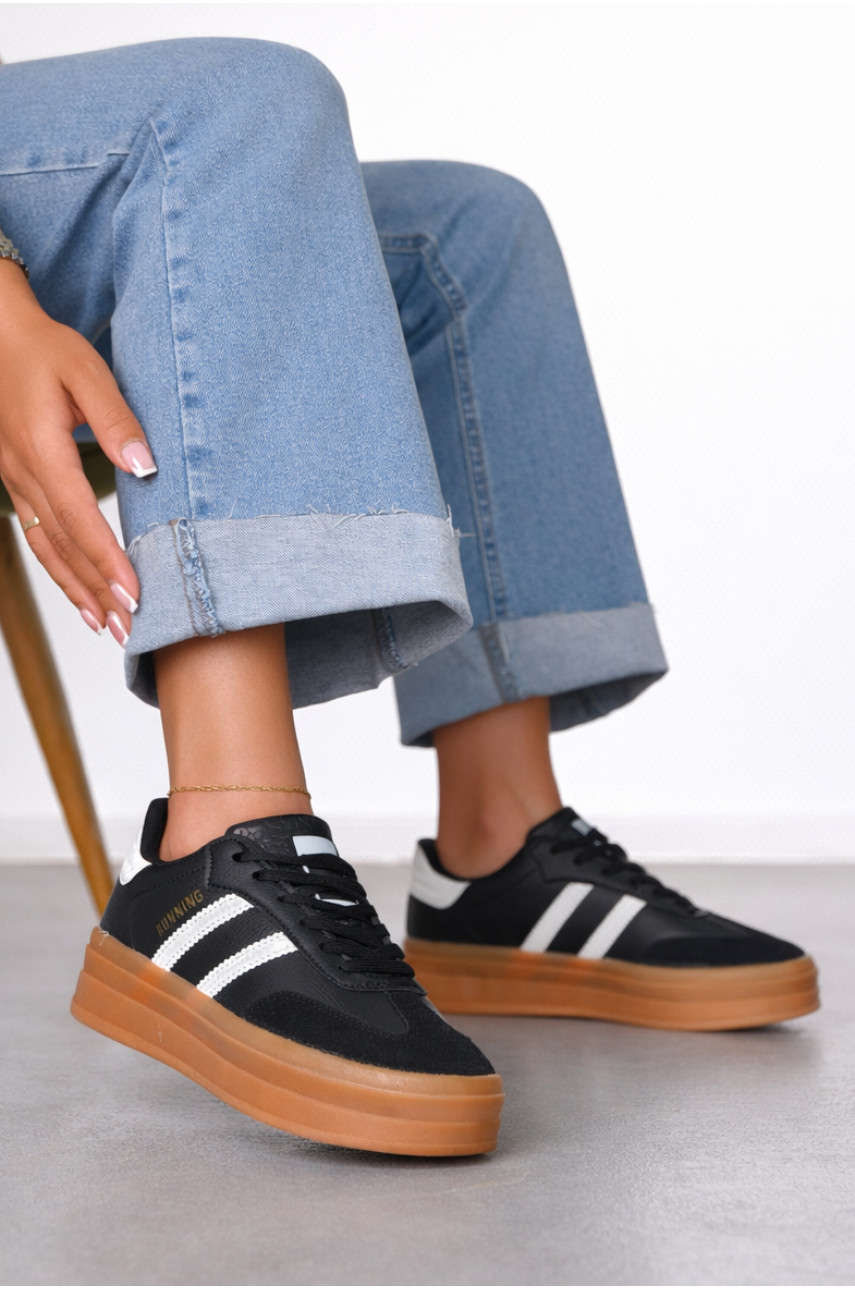 Кросівки жіночі чорного кольору 1046-4 212477