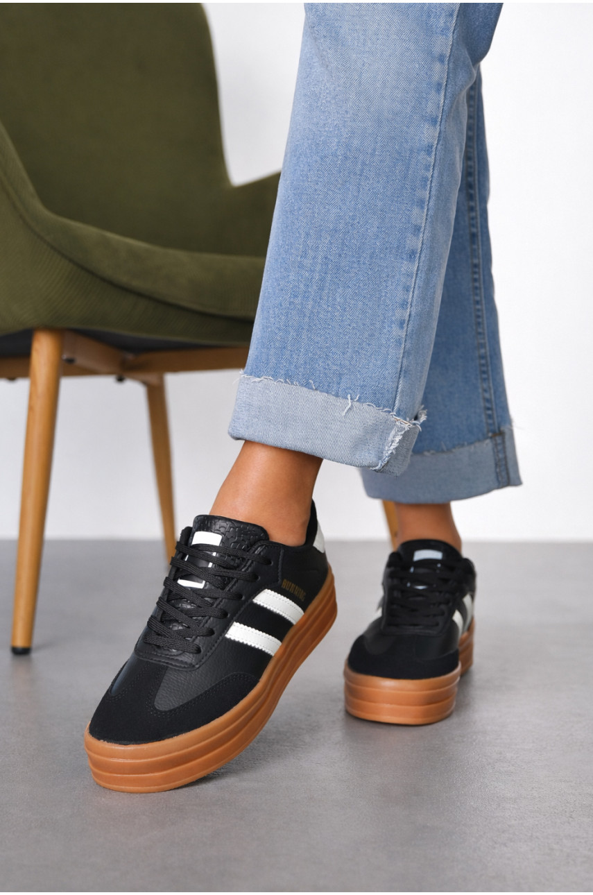 Кросівки жіночі чорного кольору 1046-4 212477