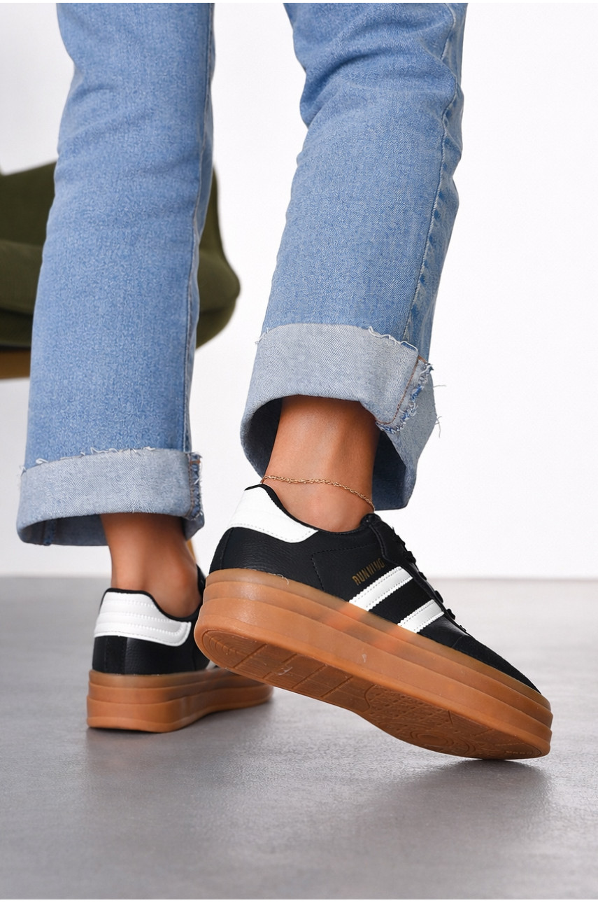 Кросівки жіночі чорного кольору 1046-4 212477