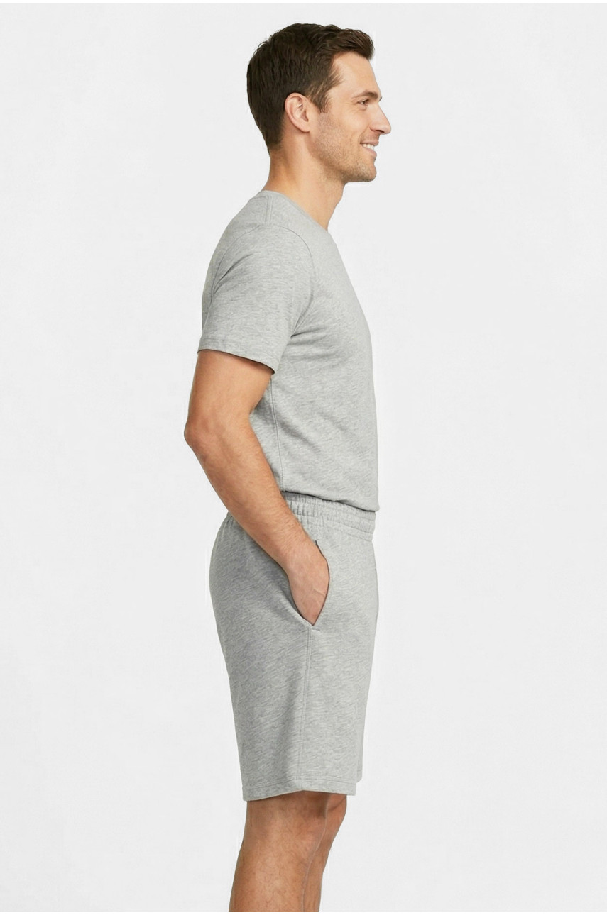 Шорти чоловічі однотонні сірого кольору з принтом 212478