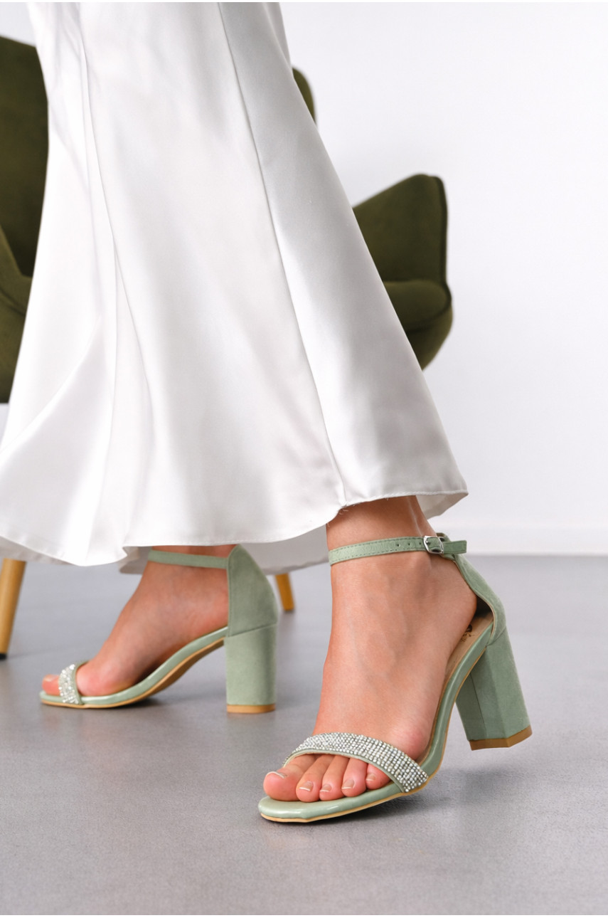 Босоніжки жіночі оливкового кольору СМД42 212482