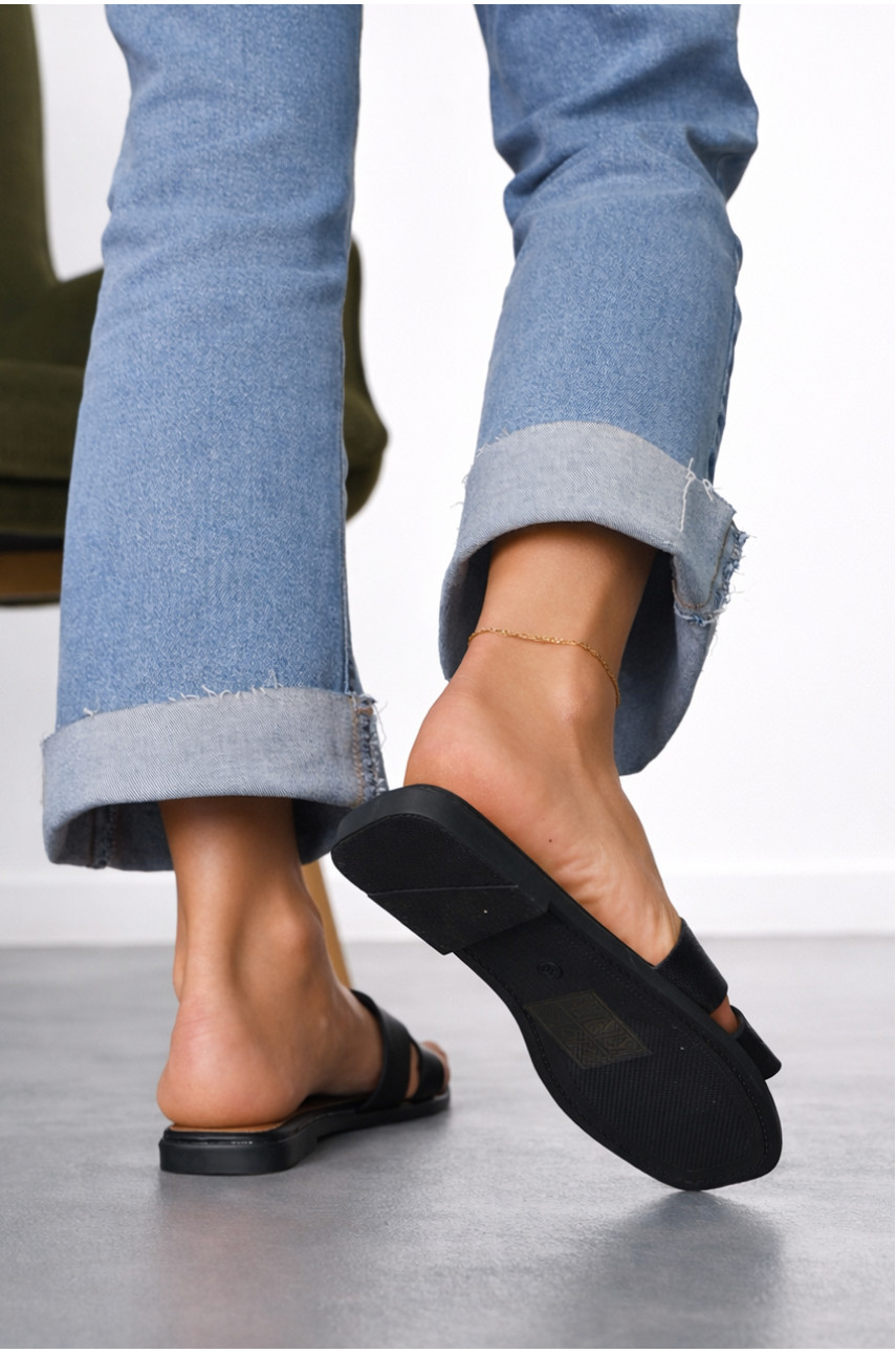 Шльопанці  жіночі чорного кольору Q130-1 212486