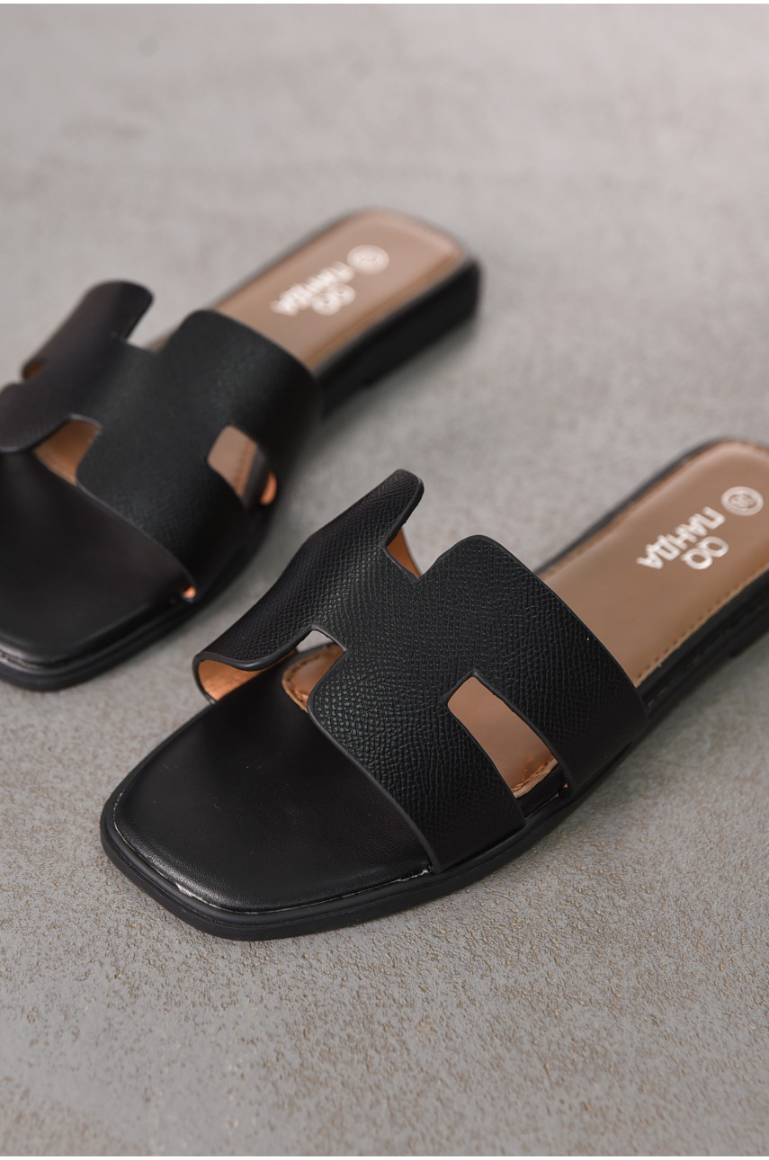 Шльопанці  жіночі чорного кольору Q130-1 212486