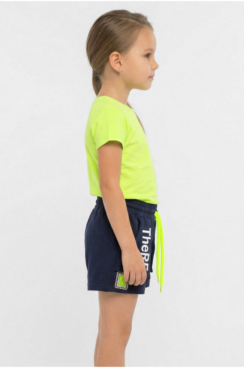 Шорти дитячі для дівчинки темно-синього кольору 976 212501