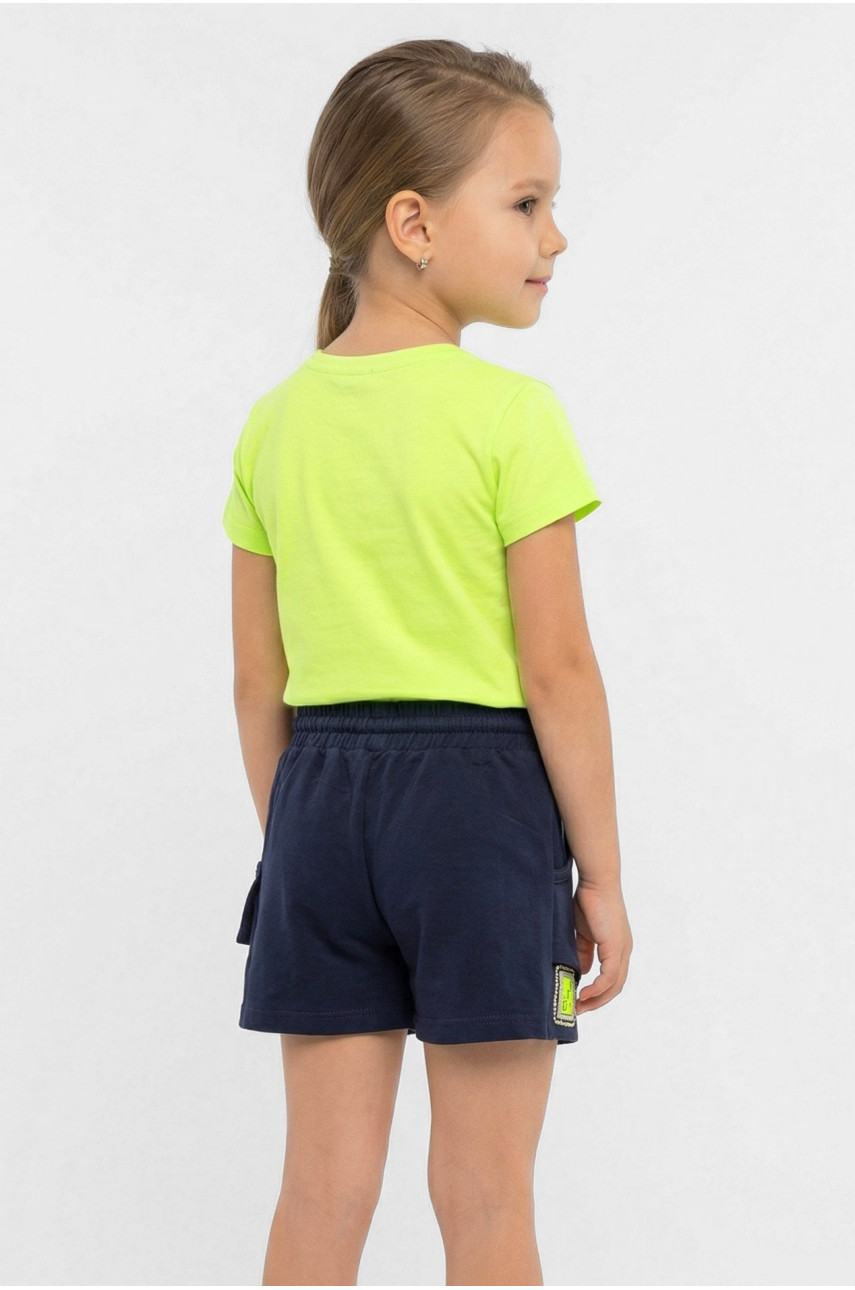 Шорти дитячі для дівчинки темно-синього кольору 976 212501