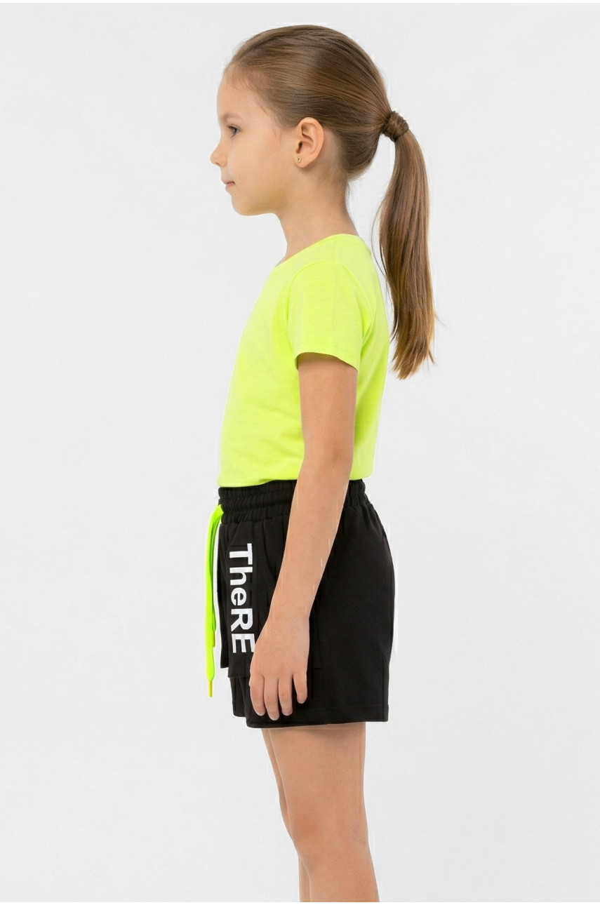 Шорти дитячі для дівчинки чорного кольору 976 212502