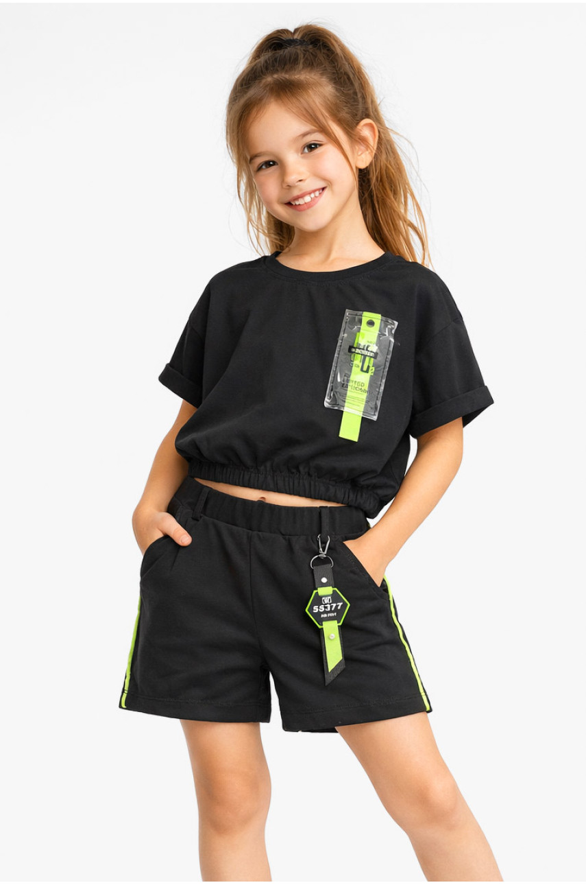 Костюм детский для девочки черного цвета 212504