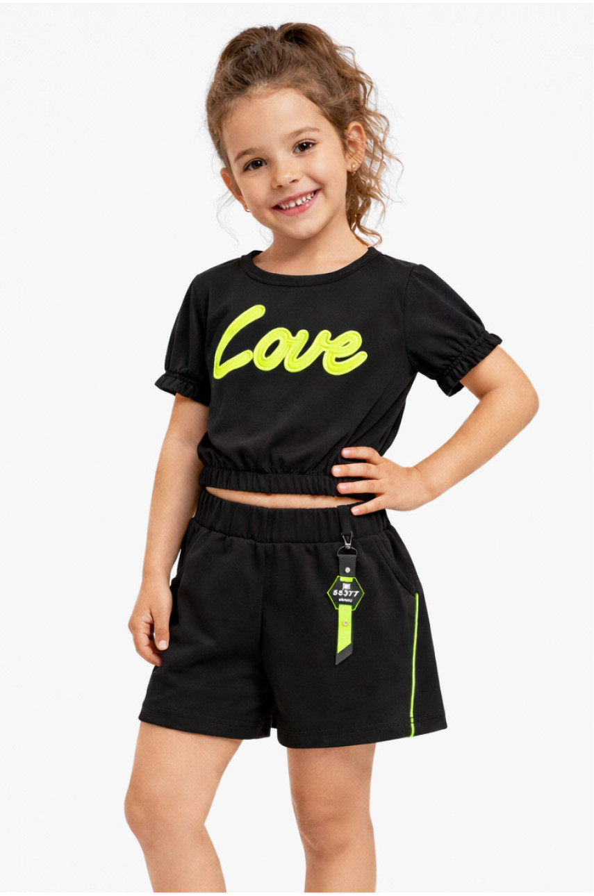 Костюм детский для девочки черного цвета 212505