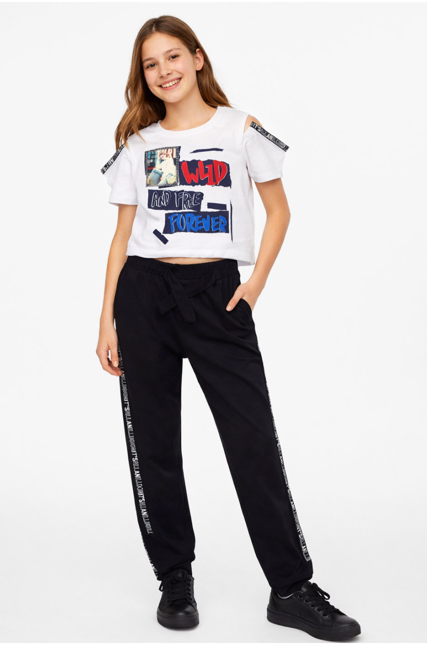 Костюм подростковый для девочки белого цвета 6024 212510