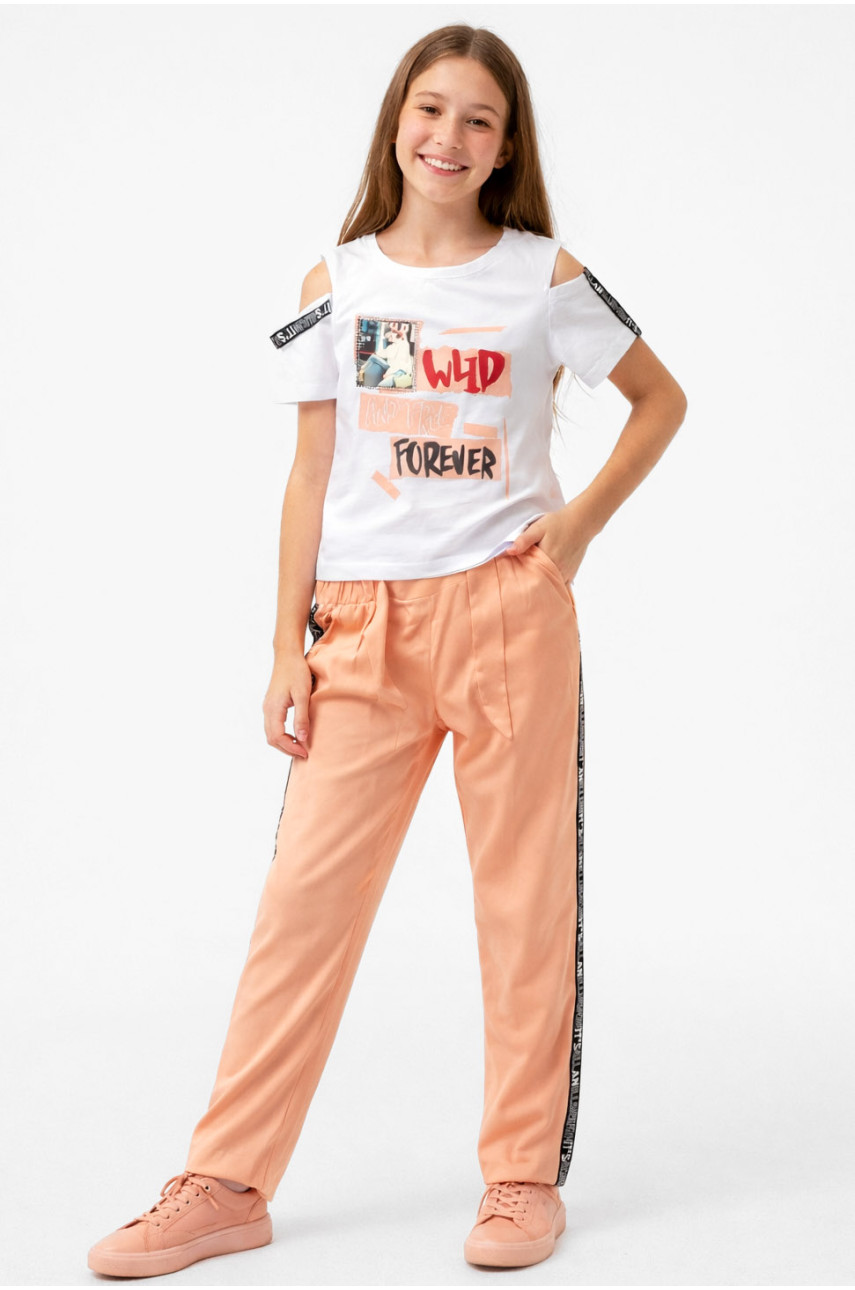 Костюм подростковый для девочки белого цвета 6024 212516