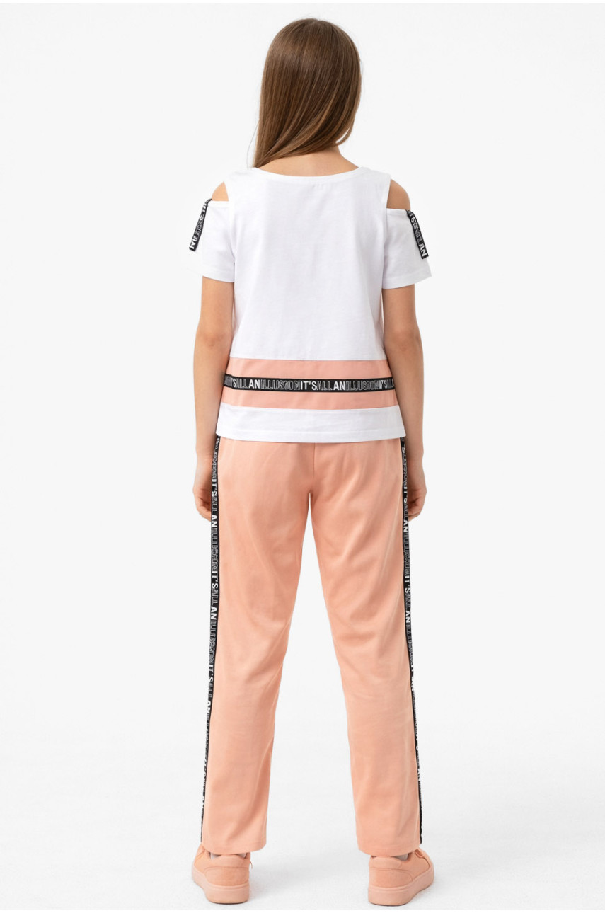 Костюм подростковый для девочки белого цвета 6024 212516