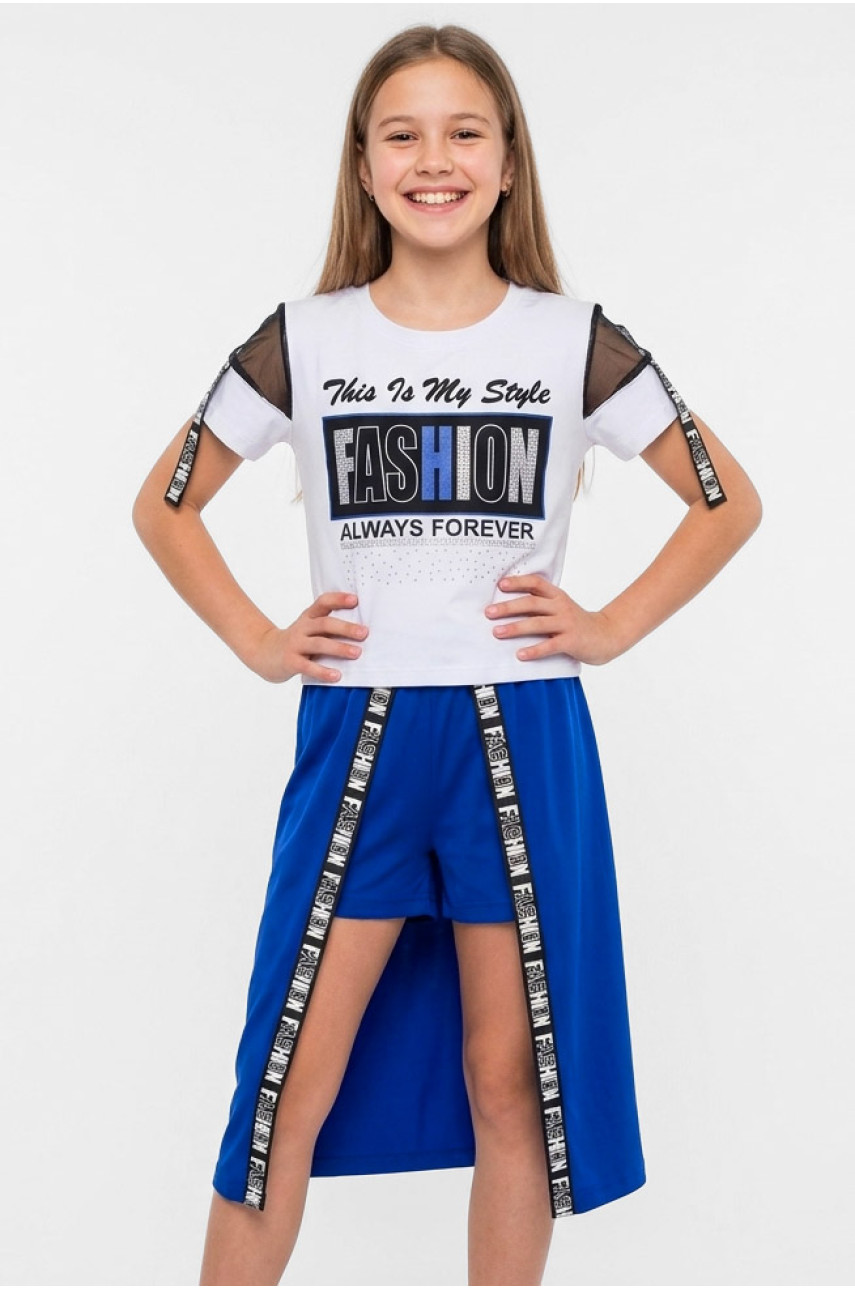 Костюм подростковый для девочки белого цвета 6023 212518