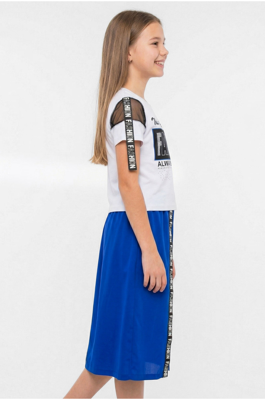 Костюм подростковый для девочки белого цвета 6023 212518