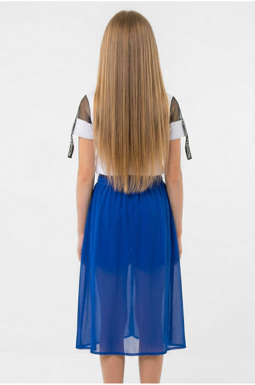 Костюм подростковый для девочки белого цвета 6023 212518