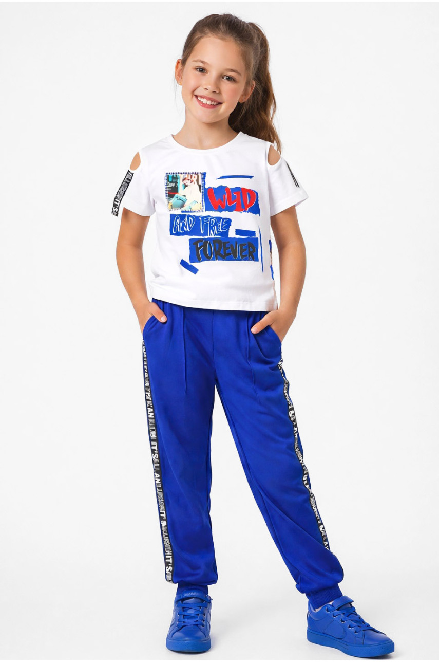 Костюм подростковый для девочки белого цвета 6024 212528