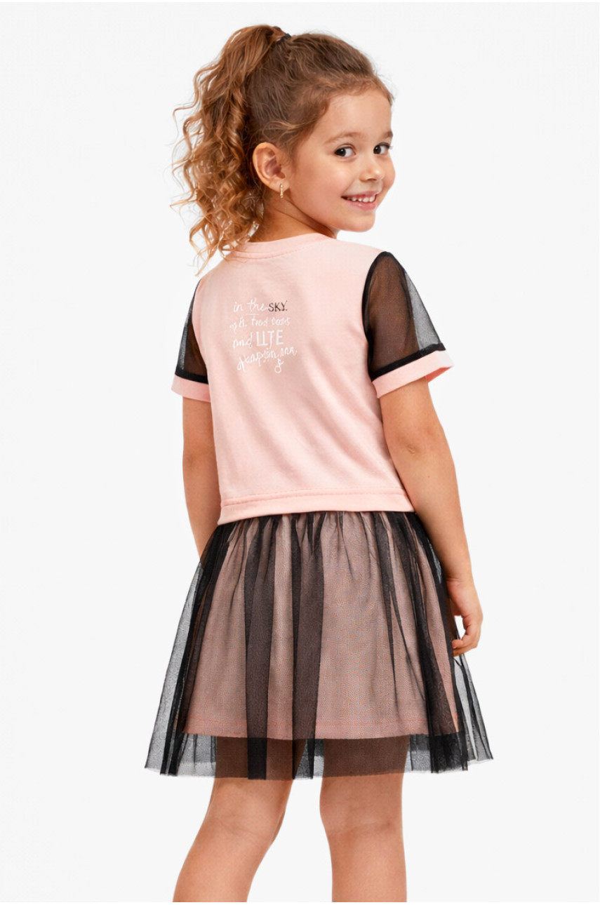 Костюм подростковый для девочки розового цвета с принтом 6030 212533