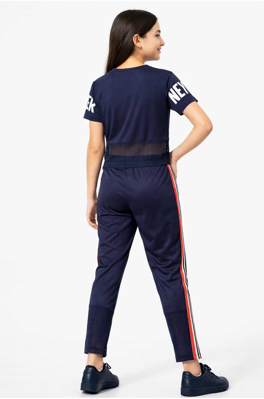 Костюм подростковый для девочки тёмно-синего цвета 4010 212544