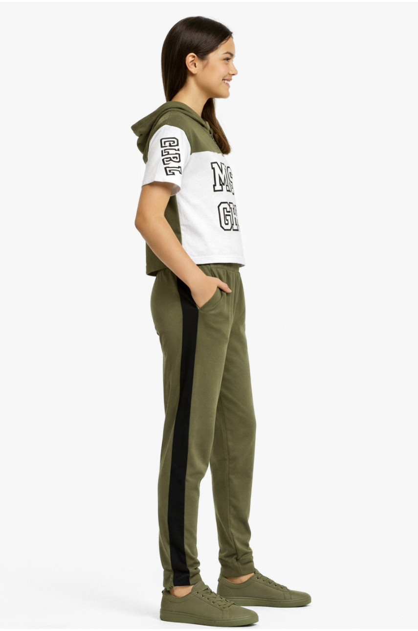 Костюм подростковый для девочки цвета хаки 4014 212545