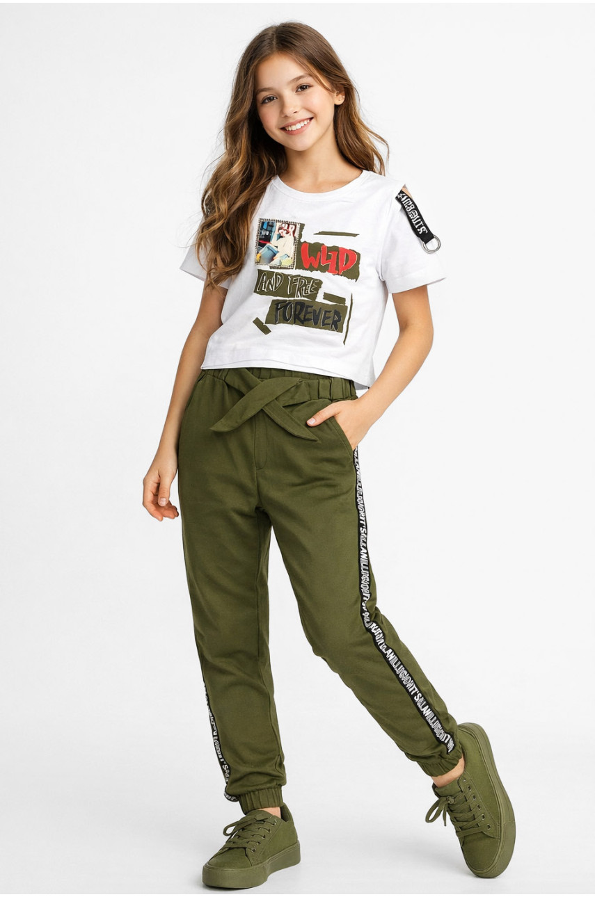 Костюм подростковый для девочки белого цвета 6024 212546