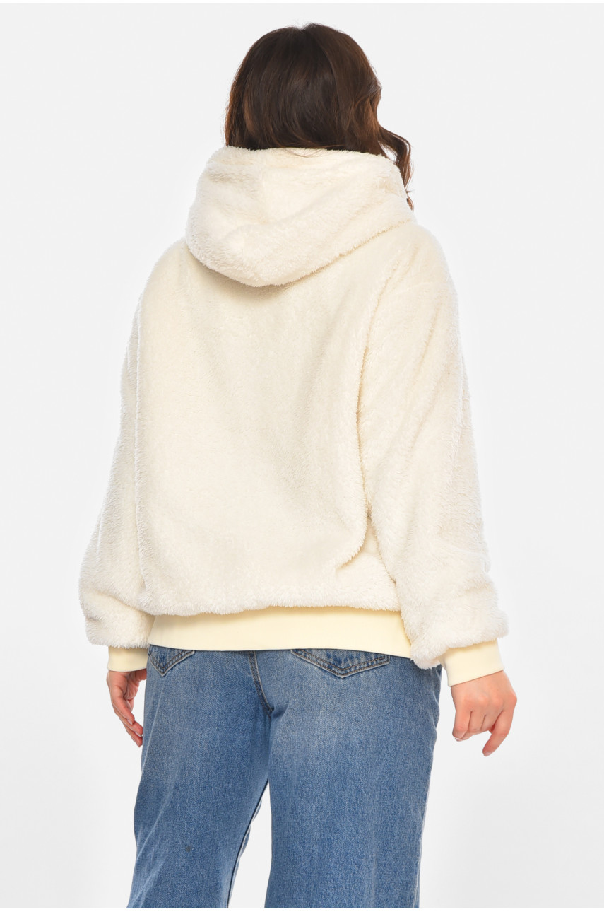 Куртка жіноча демісезонна двостороння молочного кольору 212550