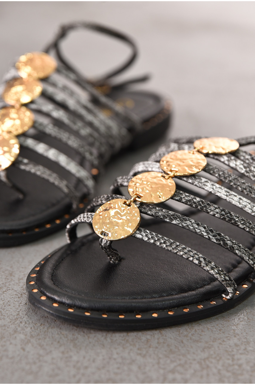 Босоніжки жіночі чорного кольору СМД67 212557