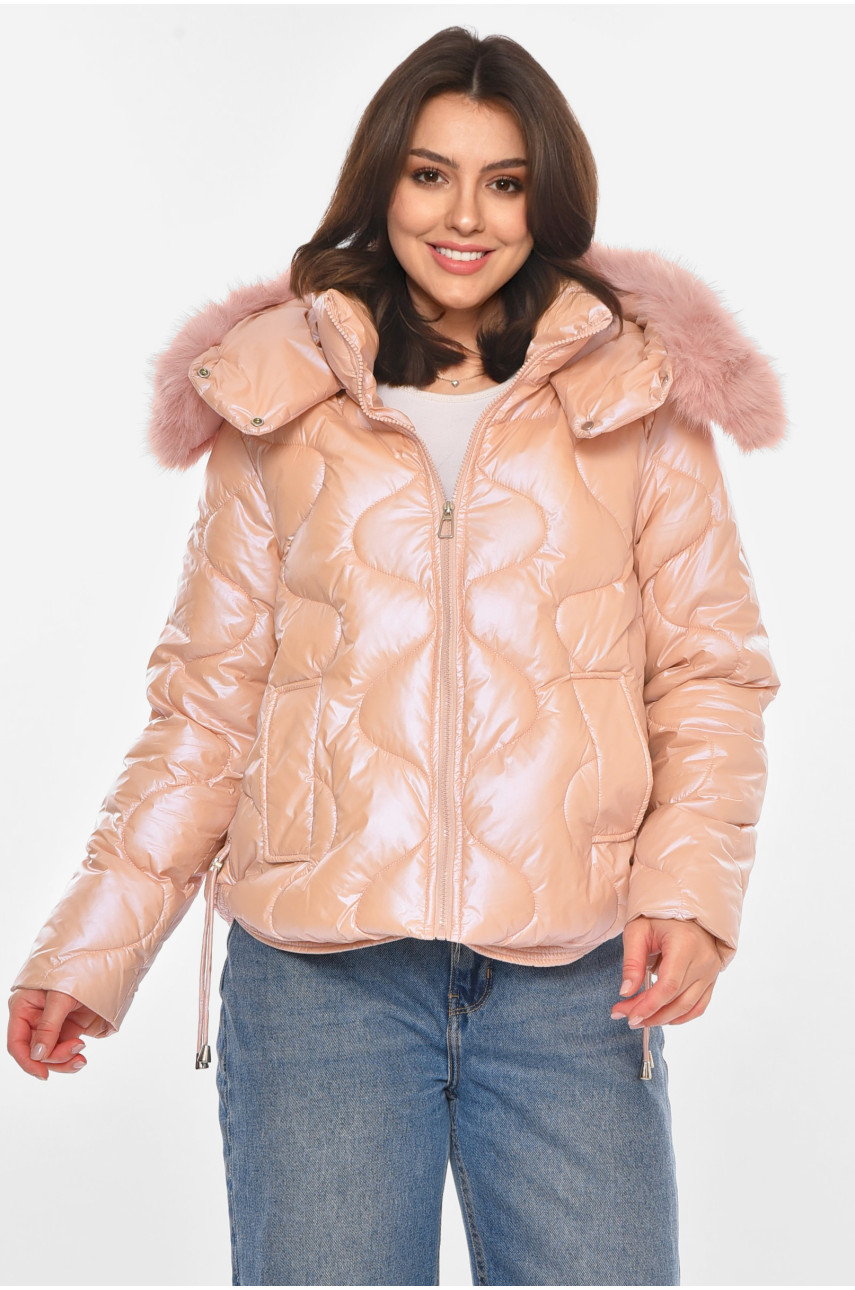 Куртка жіноча демісезонна рожевого кольору 212567