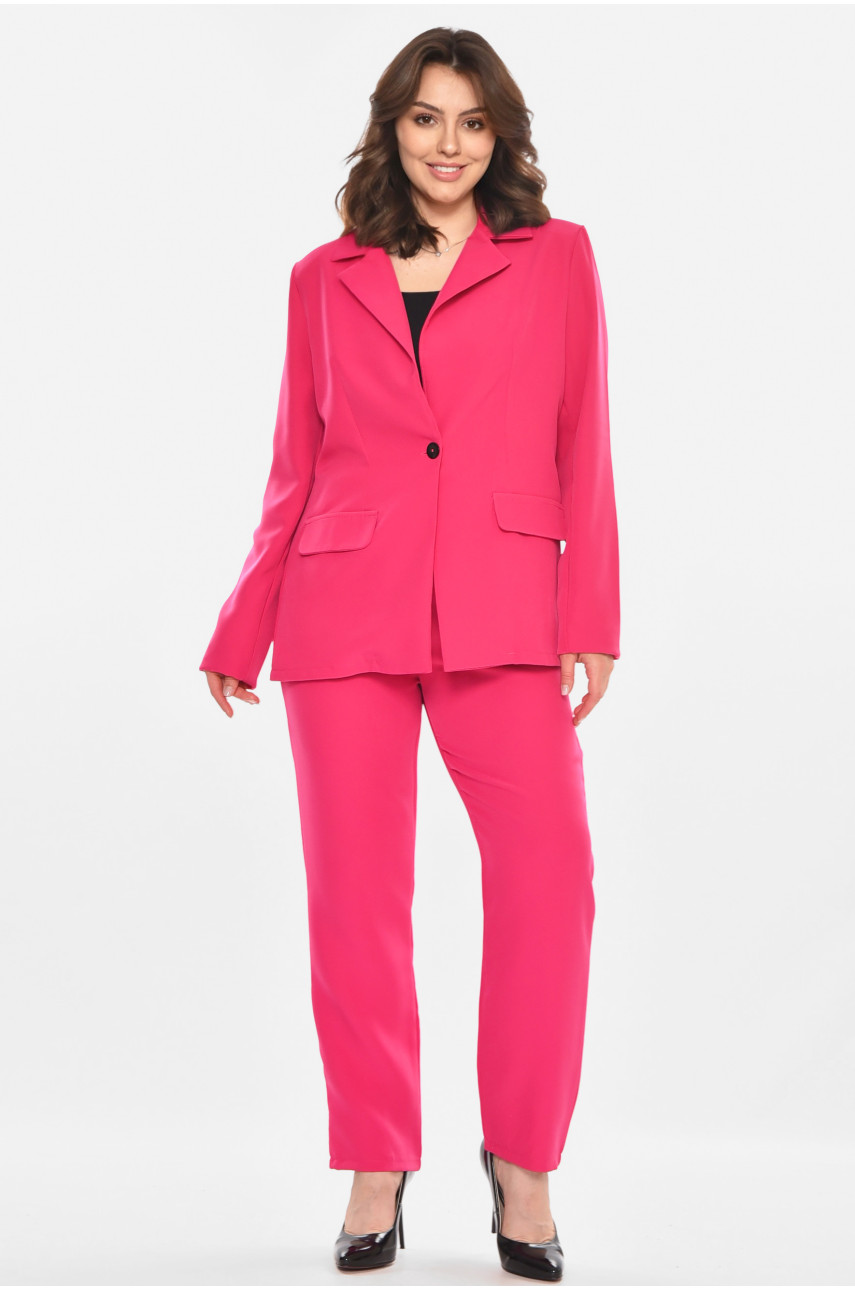 Костюм женский однотонный малинового цвета 212592