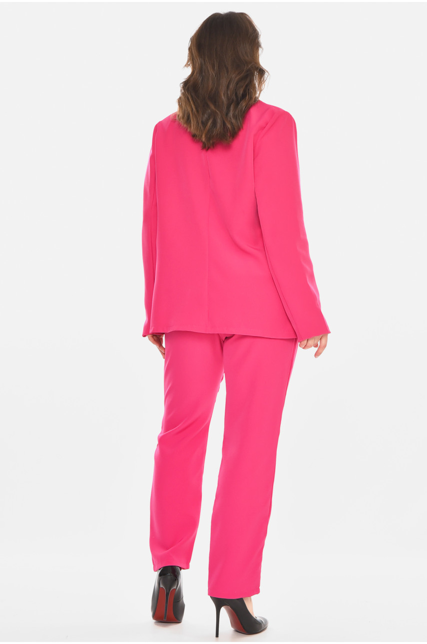 Костюм женский однотонный малинового цвета 212592