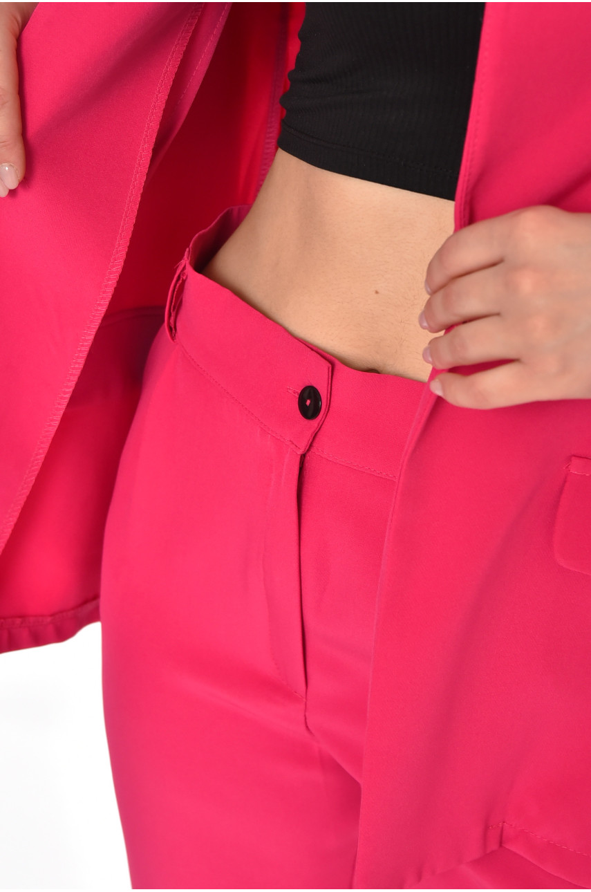 Костюм женский однотонный малинового цвета 212592