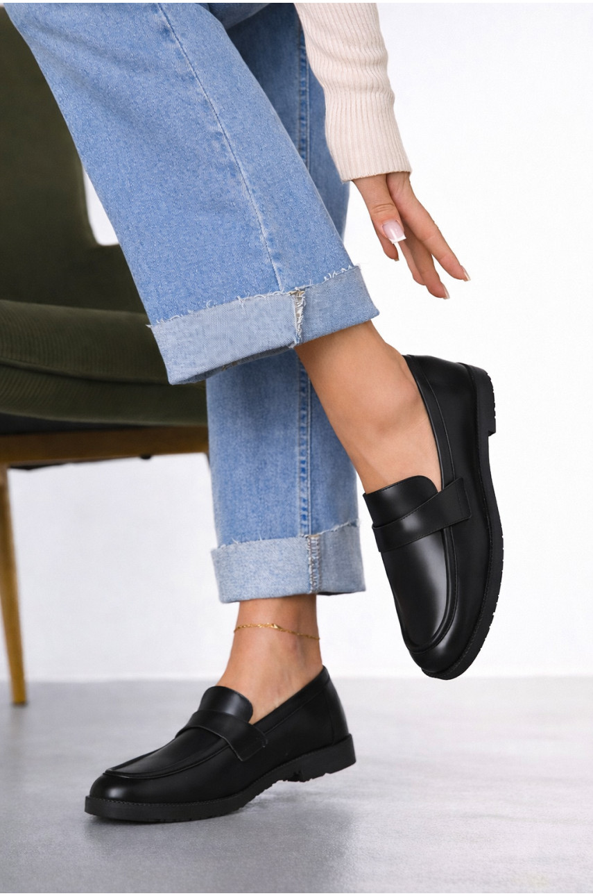 Туфлі-лофери жіночі чорного кольору 6548-2 212594