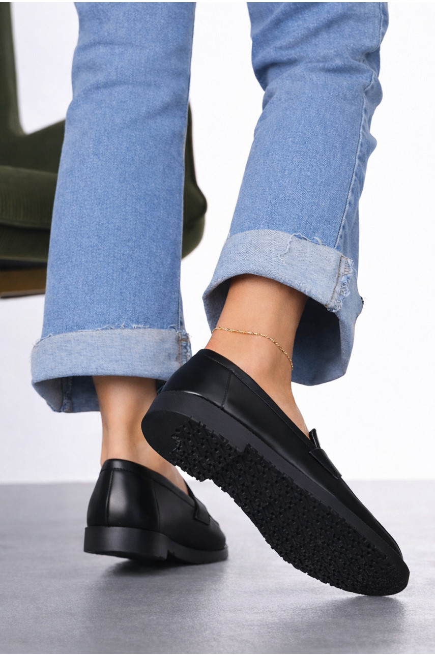 Туфлі-лофери жіночі чорного кольору 6548-2 212594