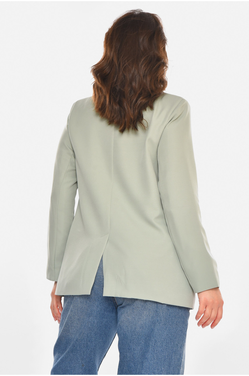 Пиджак женский однотонный серого цвета 212615