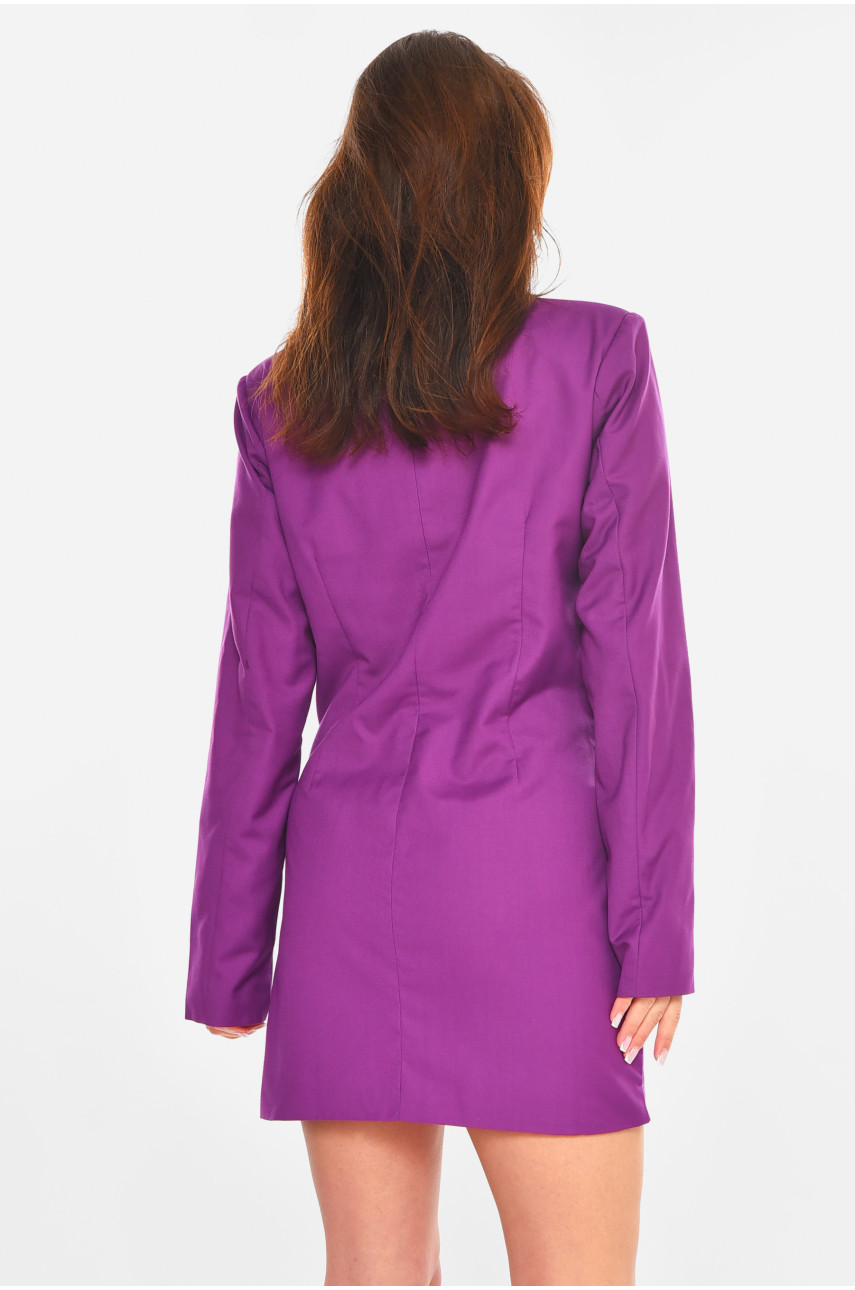 Платье-пиджак женское однотонное фиолетового цвета 212616