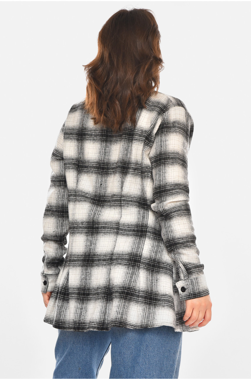 Рубашка женская серого цвета с принтом 212620