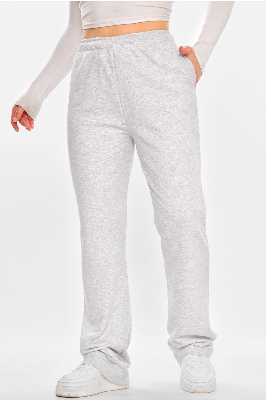 Спортивні штани жіночі однотонні сірого кольору 212640