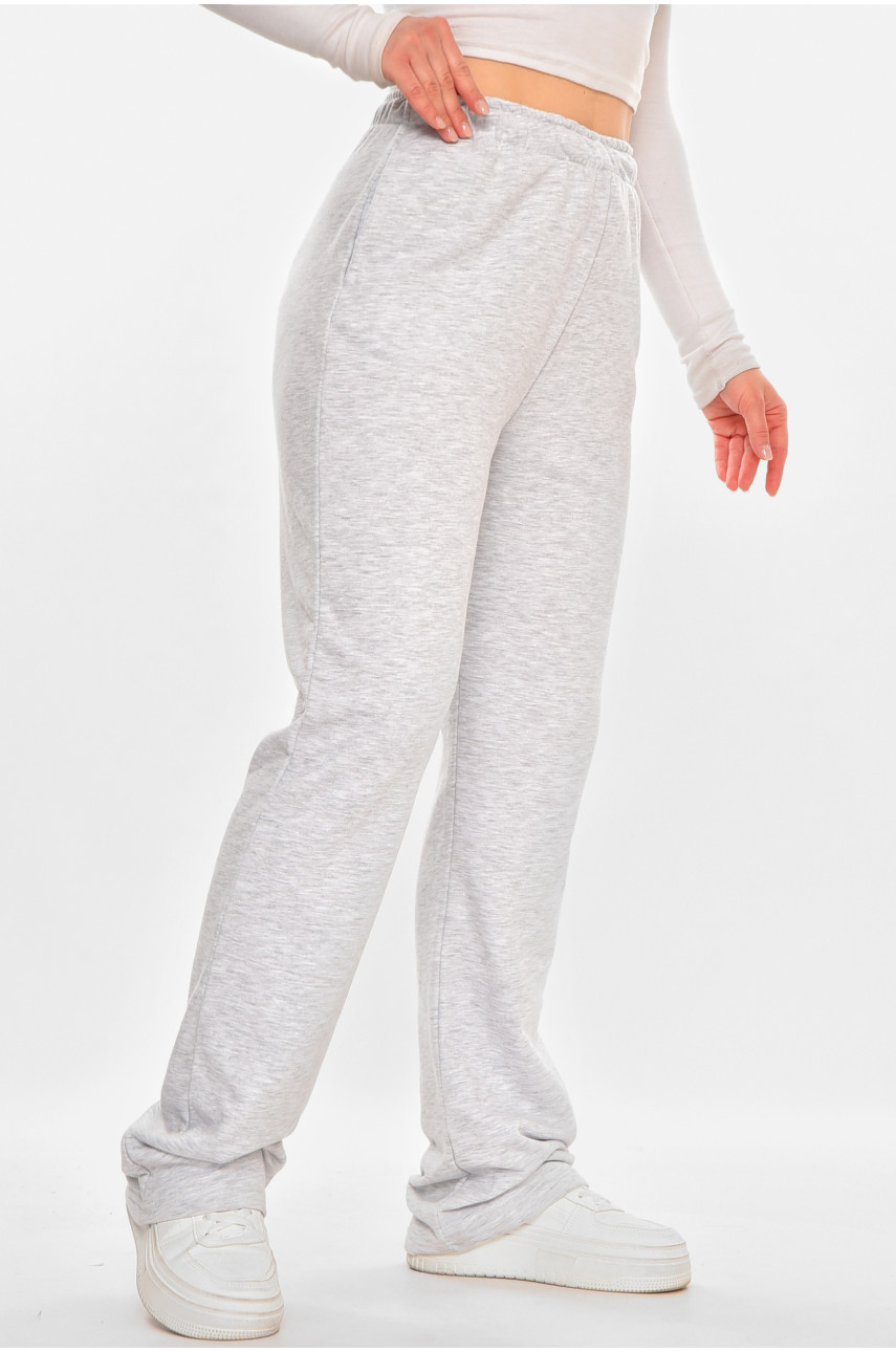 Спортивні штани жіночі однотонні сірого кольору 212640