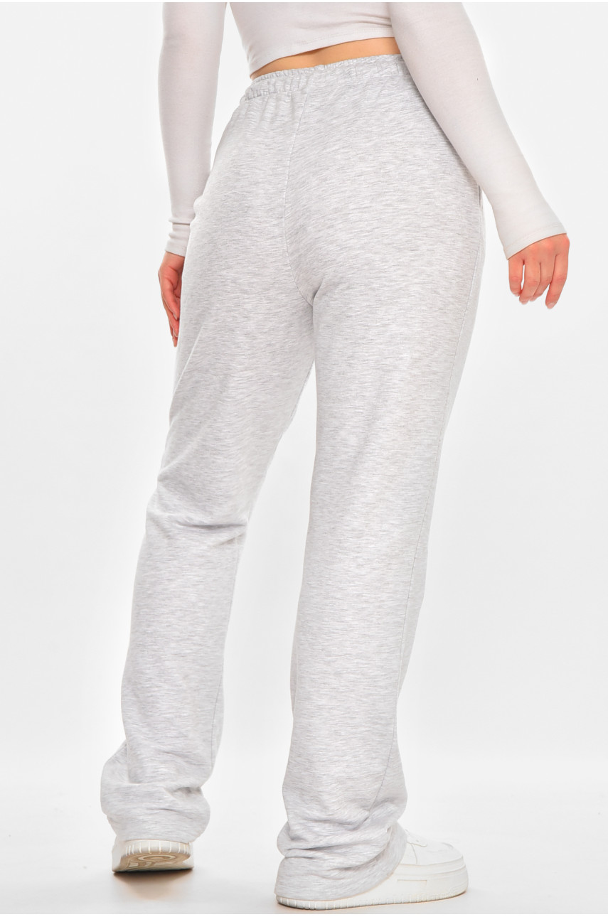 Спортивні штани жіночі однотонні сірого кольору 212640