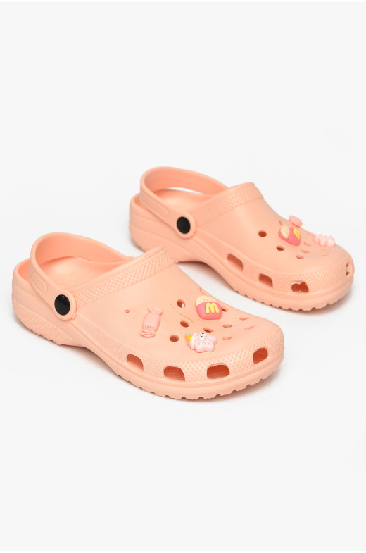 Кроксы женские персикового цвета 3001 212642