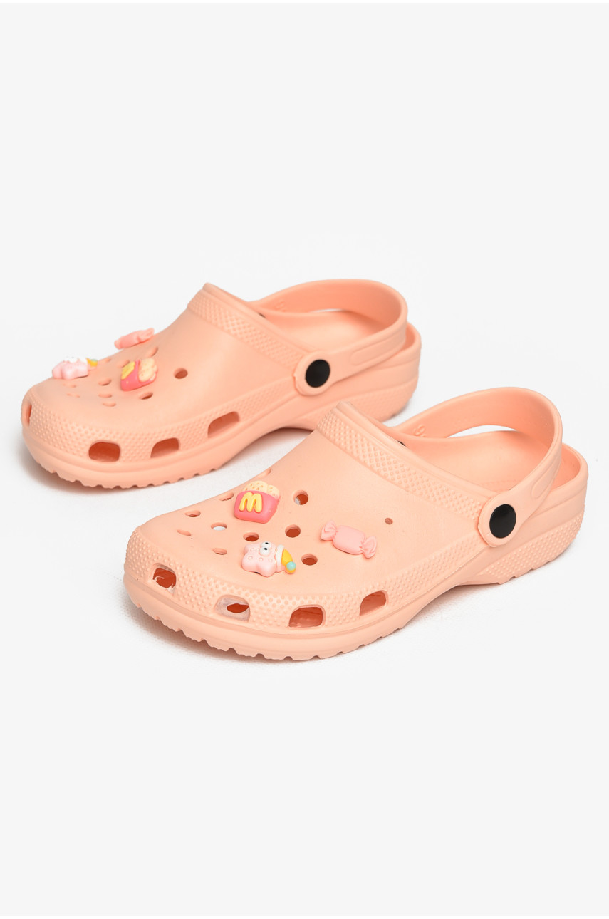 Кроксы женские персикового цвета 3001 212642