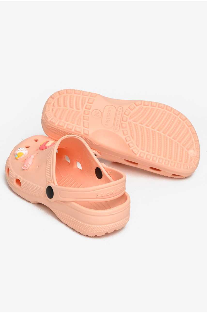 Кроксы женские персикового цвета 3001 212642 Кроксы женские персикового цвета 3001 212642