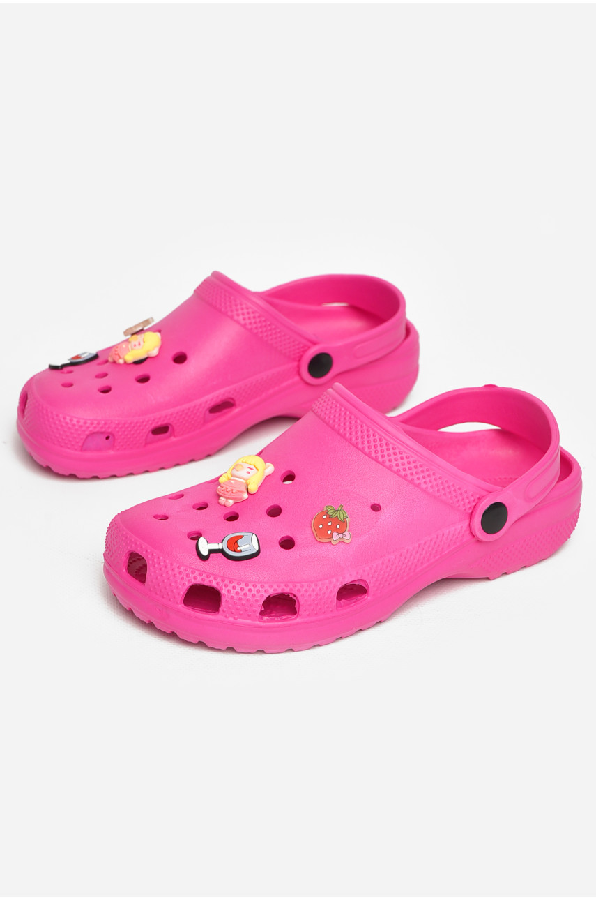 Кроксы женские малинового цвета 3001 212643