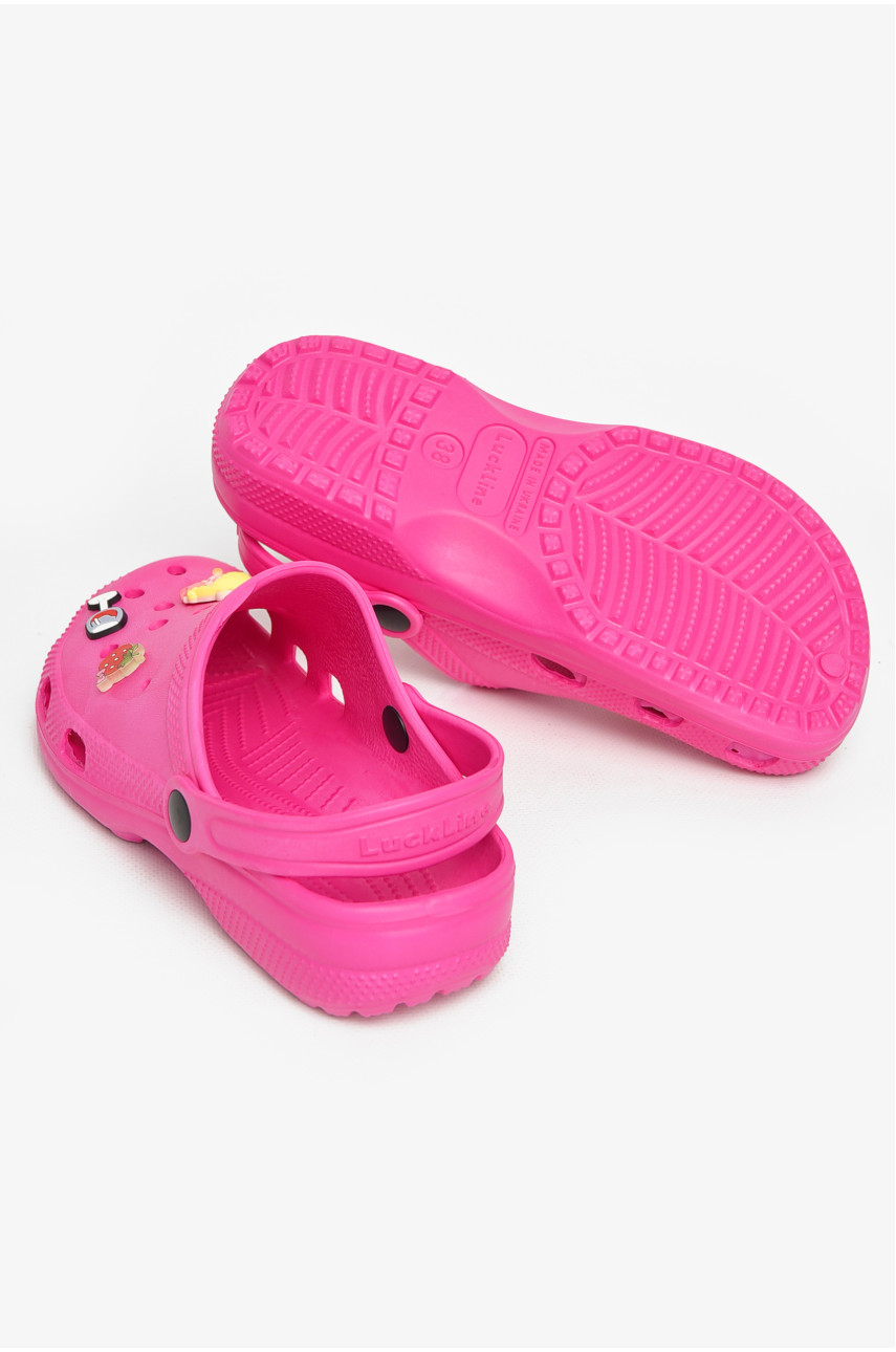 Кроксы женские малинового цвета 3001 212643